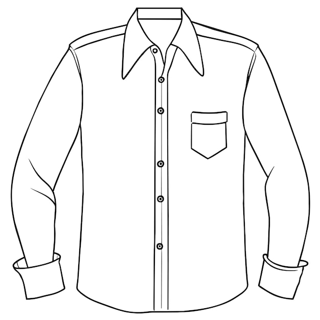 Vector ilustración de dibujo de camisa dibujada a mano