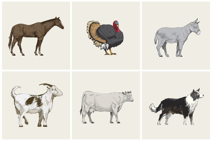 Vector ilustración de dibujo estilo de colección animal.