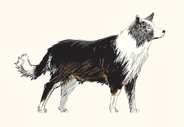Ilustración de dibujo estilo de perro.