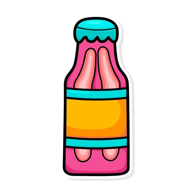 Vector ilustración de dibujo a mano de arte de doodle de dibujos animados de bebida de limón