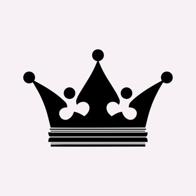 Ilustración de dibujo a mano de la silueta de la corona del rey