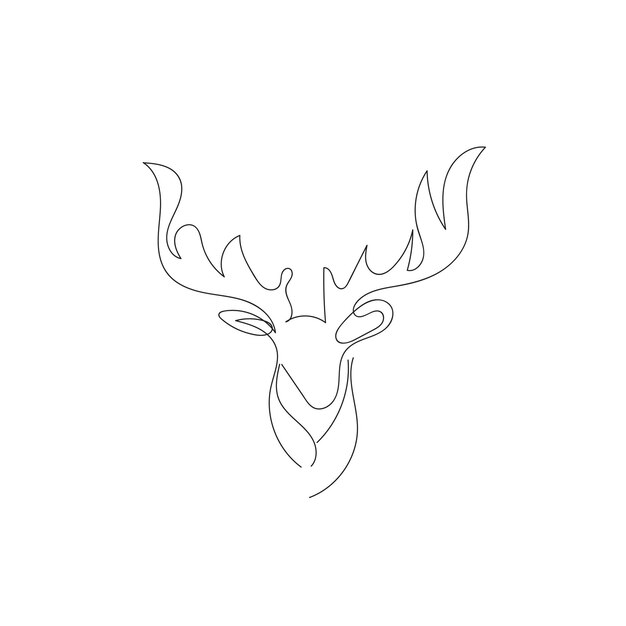 Ilustración de dibujo de renos dibujados a mano