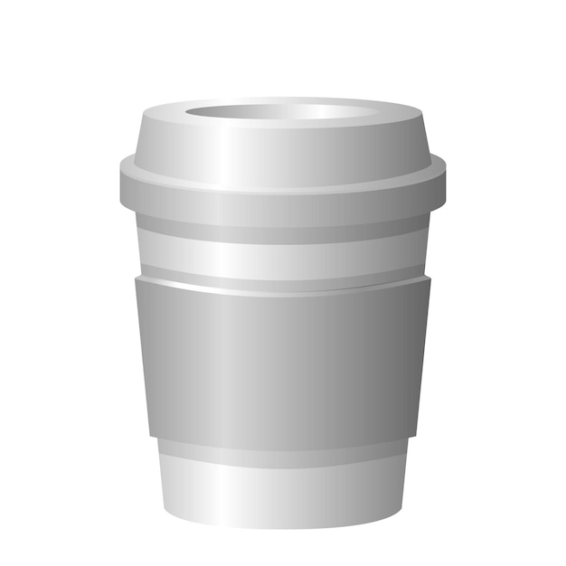 Ilustración de dibujos animados en 3D de una taza de bebida