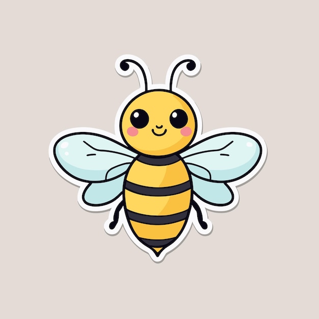 Vector ilustración de dibujos animados de abejas que zumbían