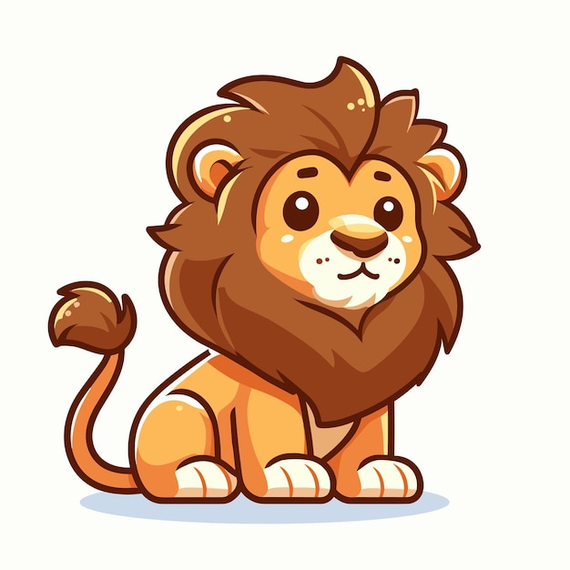 Ilustración de dibujos animados de animales leones