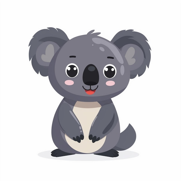 Ilustración de dibujos animados de animales lindos diseño vectorial de personajes de bebé colección de impresión de fondo