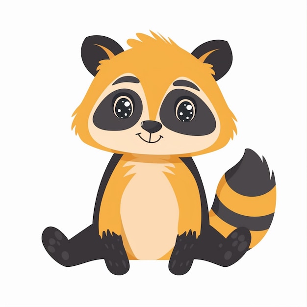 Ilustración de dibujos animados de animales lindos diseño vectorial de personajes de bebé colección de impresión de fondo