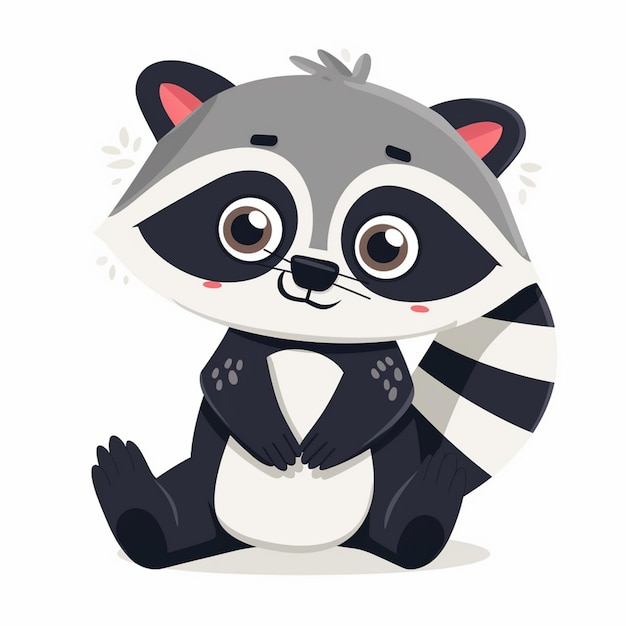 Ilustración de dibujos animados de animales lindos diseño vectorial de personajes de bebé colección de impresión de fondo