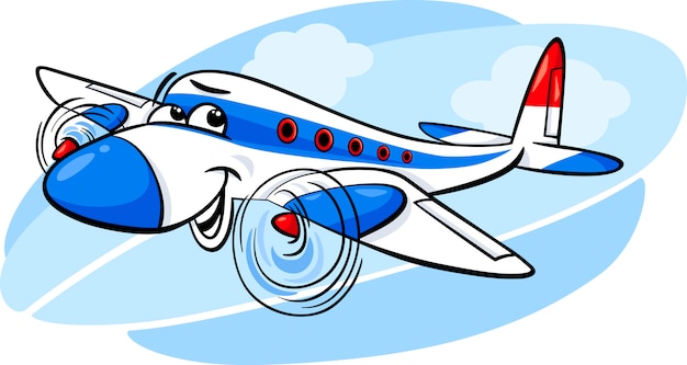 Ilustración de dibujos animados de avión de aire | Vector Premium Ilustración de dibujos animados de avión de aire | Vector Premium