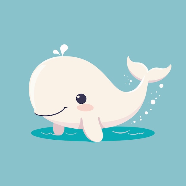 Vector ilustración de dibujos animados de ballenas