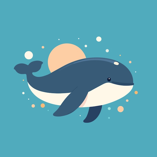 Ilustración de dibujos animados de ballenas