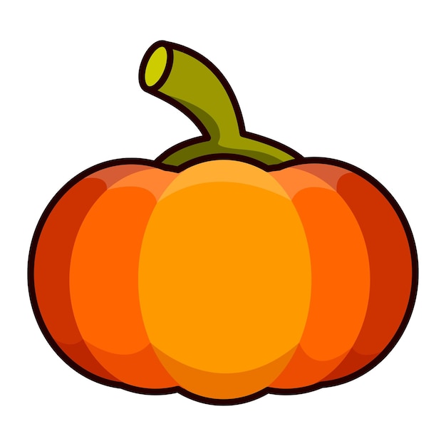 Ilustración de dibujos animados de una calabaza riendo Ilustración vectorial para Halloween