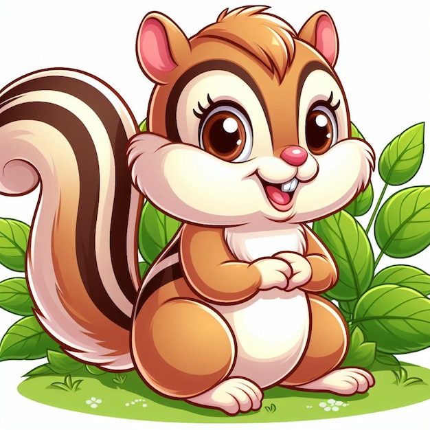 Vector ilustración de dibujos animados de chipmunk vector