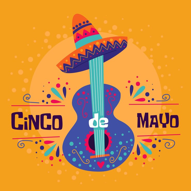 Vector ilustración de dibujos animados cinco de mayo