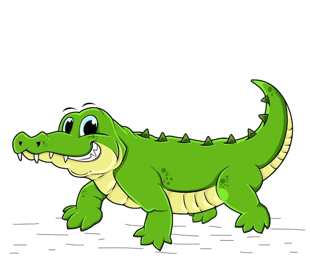 Ilustración de dibujos animados de cocodrilo