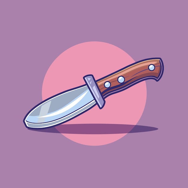 Vector ilustración de dibujos animados de cuchillo diseño de clip art vectorial