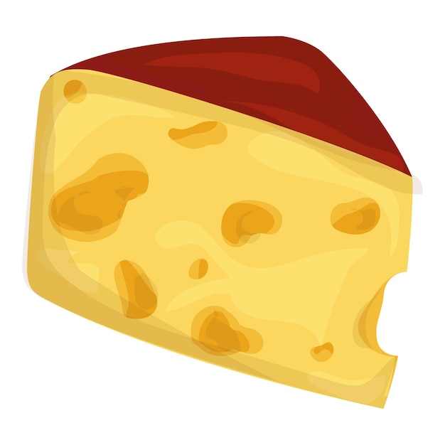 Ilustración de dibujos animados de una cuña de queso
