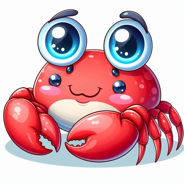 Vector ilustración de dibujos animados de cute crab fish vector