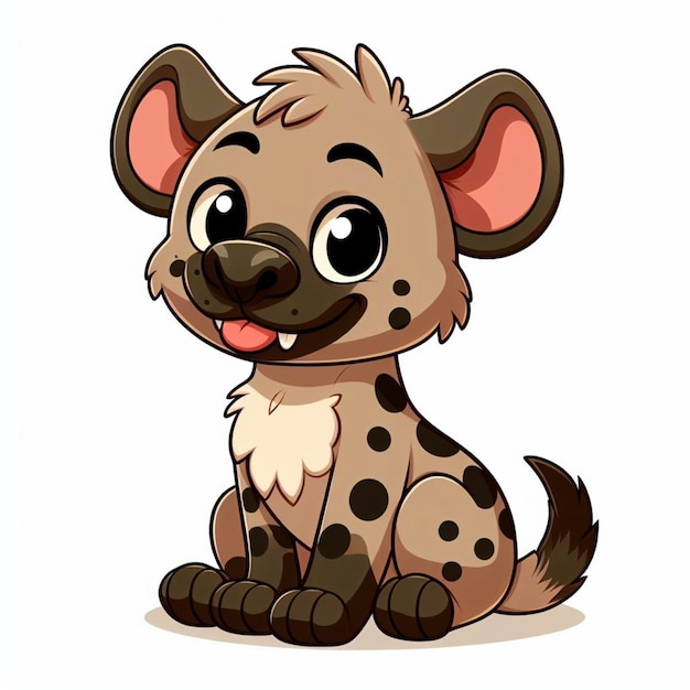 Ilustración de dibujos animados de Cute Hyena Vector