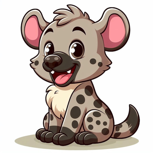 Ilustración de dibujos animados de cute hyena vector