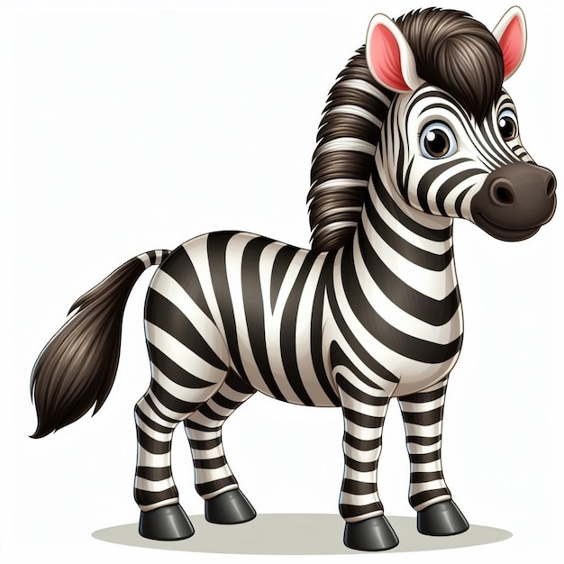 Ilustración de dibujos animados de cute zebra vector