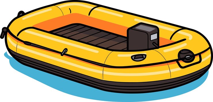 Vector una ilustración de dibujos animados de un dispositivo de salvamento amarillo con un chaleco salvavidas en él