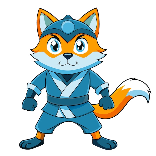 Ilustración de dibujos animados divertidos de Anime Cat