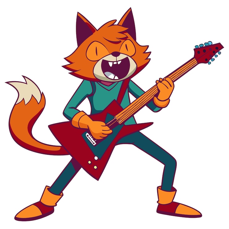 Vector ilustración de dibujos animados divertidos de anime cat