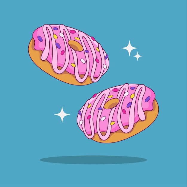 Ilustración de dibujos animados de donut derretido