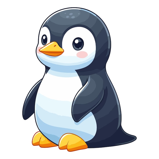 Ilustración de dibujos animados del Emperador Pingüino Vector