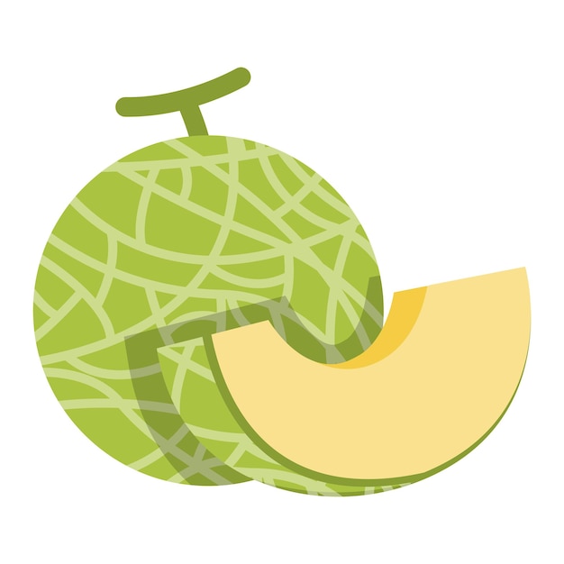 Ilustración de dibujos animados de la fruta del melón de Japón