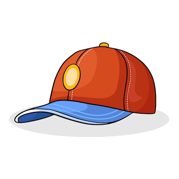 Vector ilustración de dibujos animados de gorra dibujada a mano