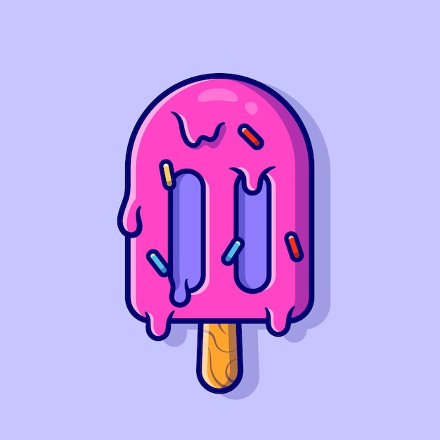 Ilustración de dibujos animados de helado de paleta