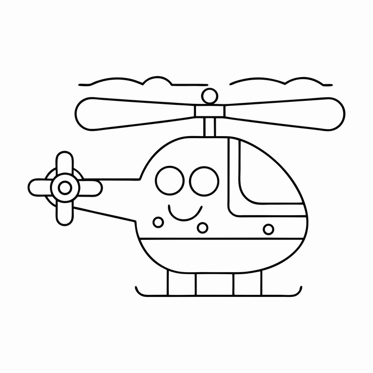Ilustración de dibujos animados de helicópteros