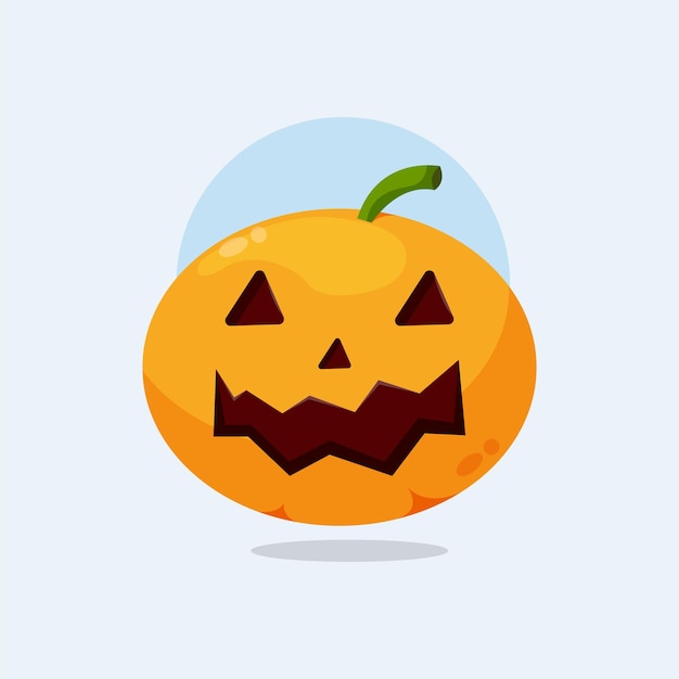 Ilustración de dibujos animados de icono de calabaza de halloween