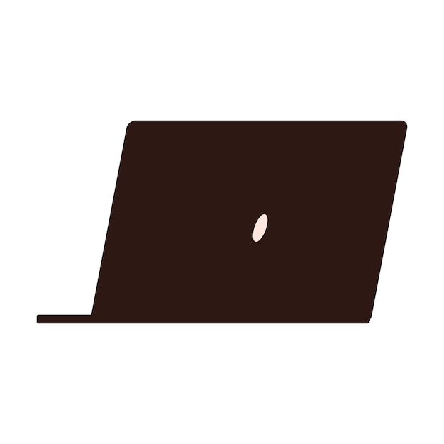 Ilustración de dibujos animados de icono de computadora portátil abierta de vector