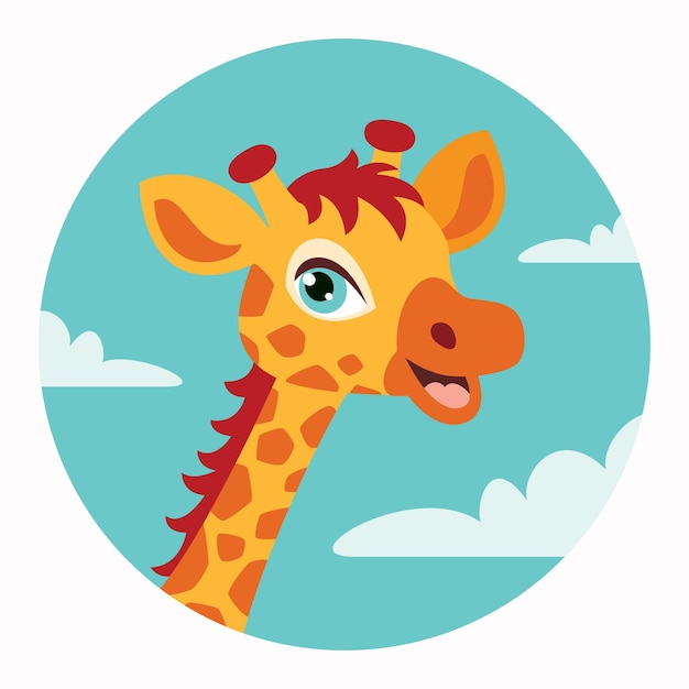 Ilustración de dibujos animados de una jirafa