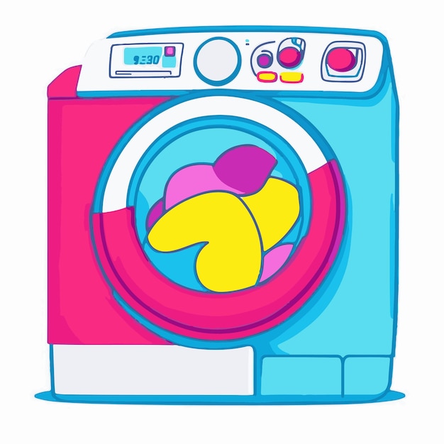 Ilustración de dibujos animados de lavadora