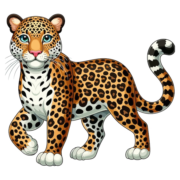 Vector ilustración de dibujos animados de leopard vector