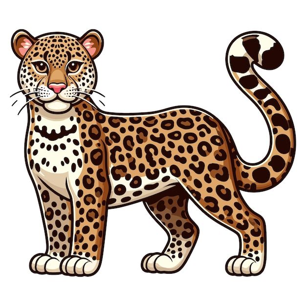 Vector ilustración de dibujos animados de leopard vector