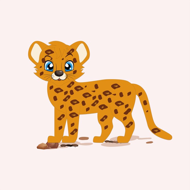 Ilustración de dibujos animados de leopardo