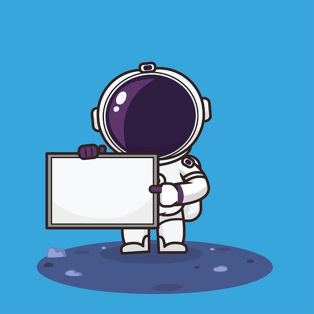 Ilustración de dibujos animados lindo astronauta