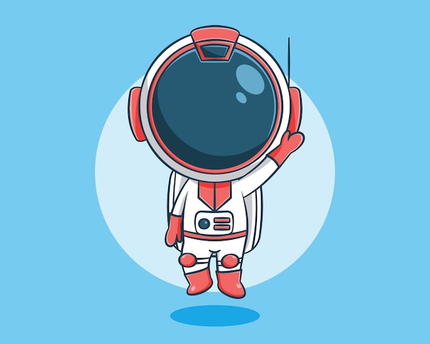 Ilustración de dibujos animados lindo astronauta