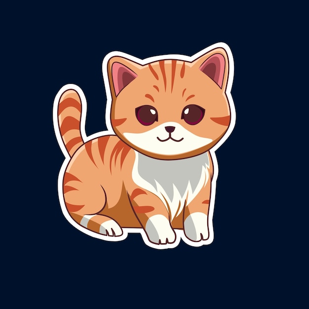 Vector ilustración de dibujos animados de lindo gato