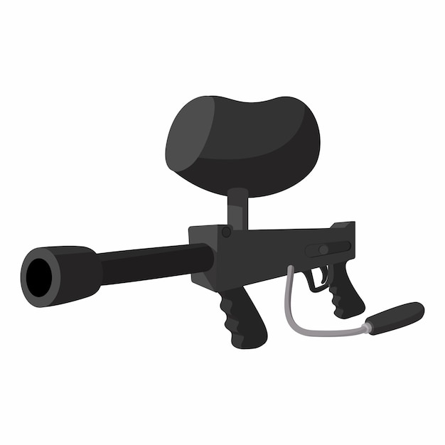 Ilustración de dibujos animados de marcador de paintball símbolo único sobre un fondo blanco