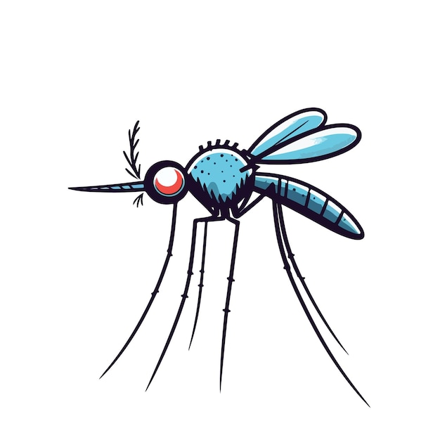 Vector ilustración de dibujos animados de mosquitos una imagen generada