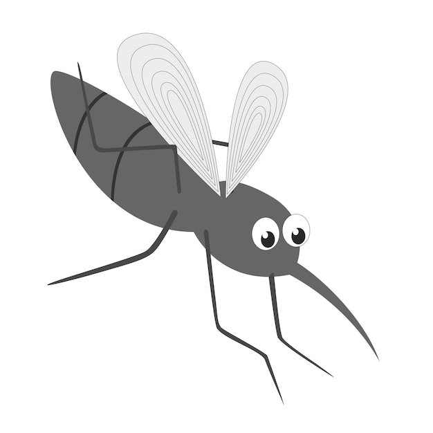 Vector ilustración de dibujos animados de mosquitos