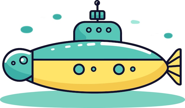 una ilustración de dibujos animados de una nave espacial con una parte superior azul y una parte superior amarilla