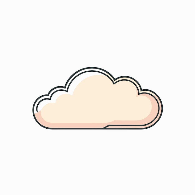 Ilustración de dibujos animados en nube diseño vectorial plano