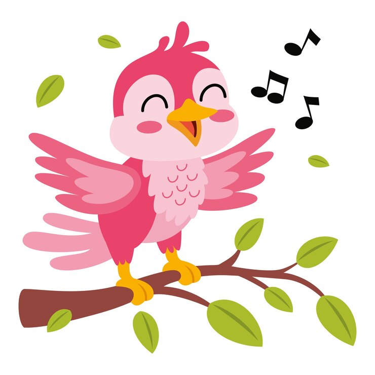 Vector ilustración de dibujos animados de un pájaro